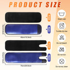 Shyyween 4 Pcs Thigh Wraps & Arm Trimmers Set Thigh and Arm Sweat Bands Slimmer Leg Wrap Compression for Weight Loss(Black and Blue)