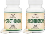 Ergothioneine Supplement (EGT) 30mg of Pure, Plant-Based L-Ergothioneine Per Capsule, 60 Count (May Support Longevity and Healthy Aging) Non-GMO, Gluten Free, Vegan Safe by Double Wood (Pack of 2)