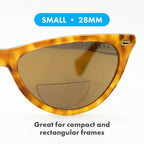 StickTite Lenses Small 28mm (Single Pack) – Stick-on bifocal lens - Instantly convert sunglasses, goggles, or glasses into magnified, bifocal sunglasses. (1 pair) 1.5 diopter