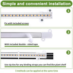 8.6'' LED Grow Light Strips, Full Spectrum 3500K Grow Lights for Indoor Plants, 4 Head with 3/9/12H Timer, 10 Dimmable Levels, Suitable for Seedling, Succulent, Plant Shelf and Greenhouse, 1-Pack