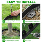 Garden Edging Borders 131FT,Landscape Edging Black[Extra Tall 4IN High] with 200pcs Plastic Stakes, Lawn Edging Flexible DIY Fence for Landscaping,Flower Bed,Grass,Gravel,Tree Surrounding