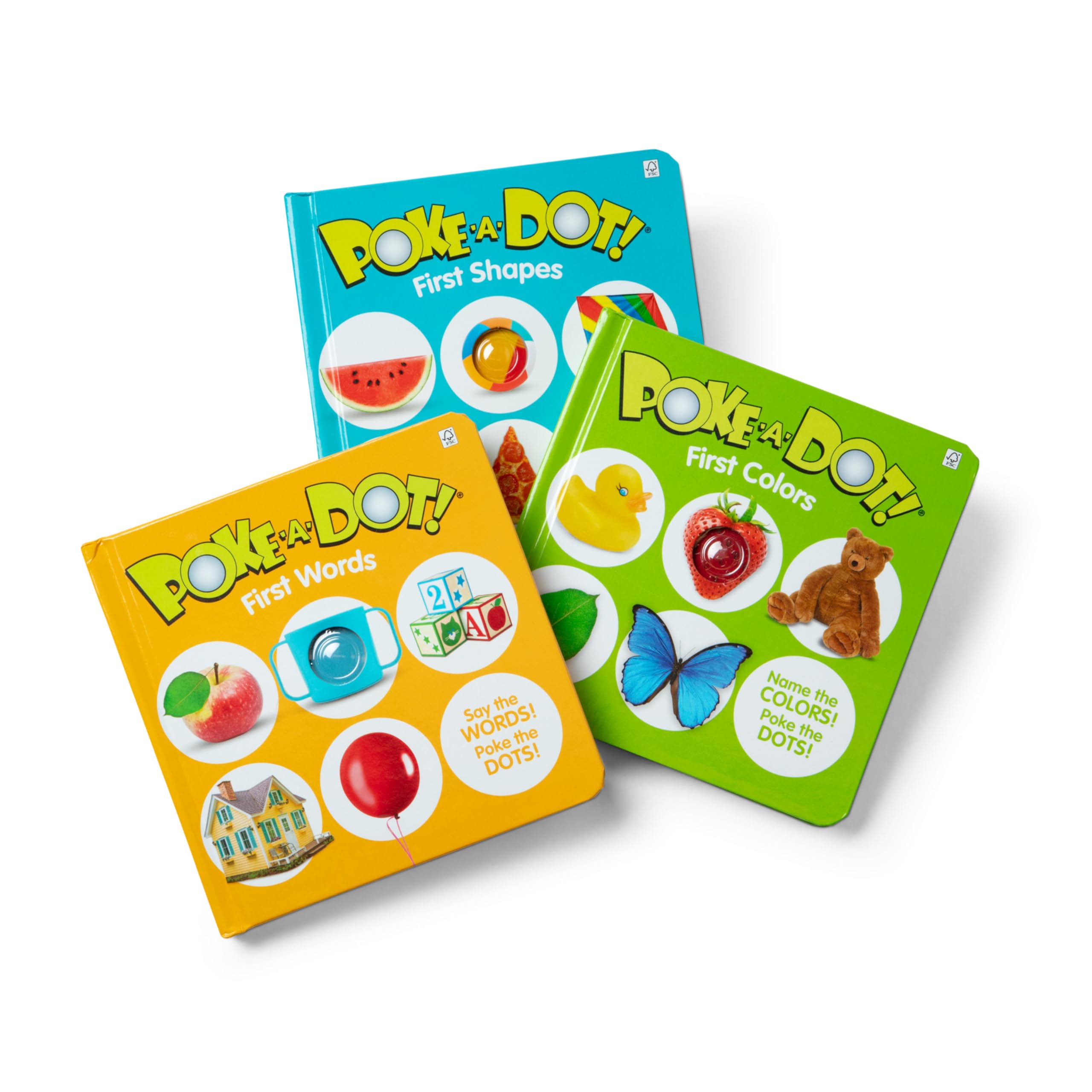 Melissa & Doug Poke-a-Dot Children’s Books 3-Pack – First Words, Shapes, And Colors