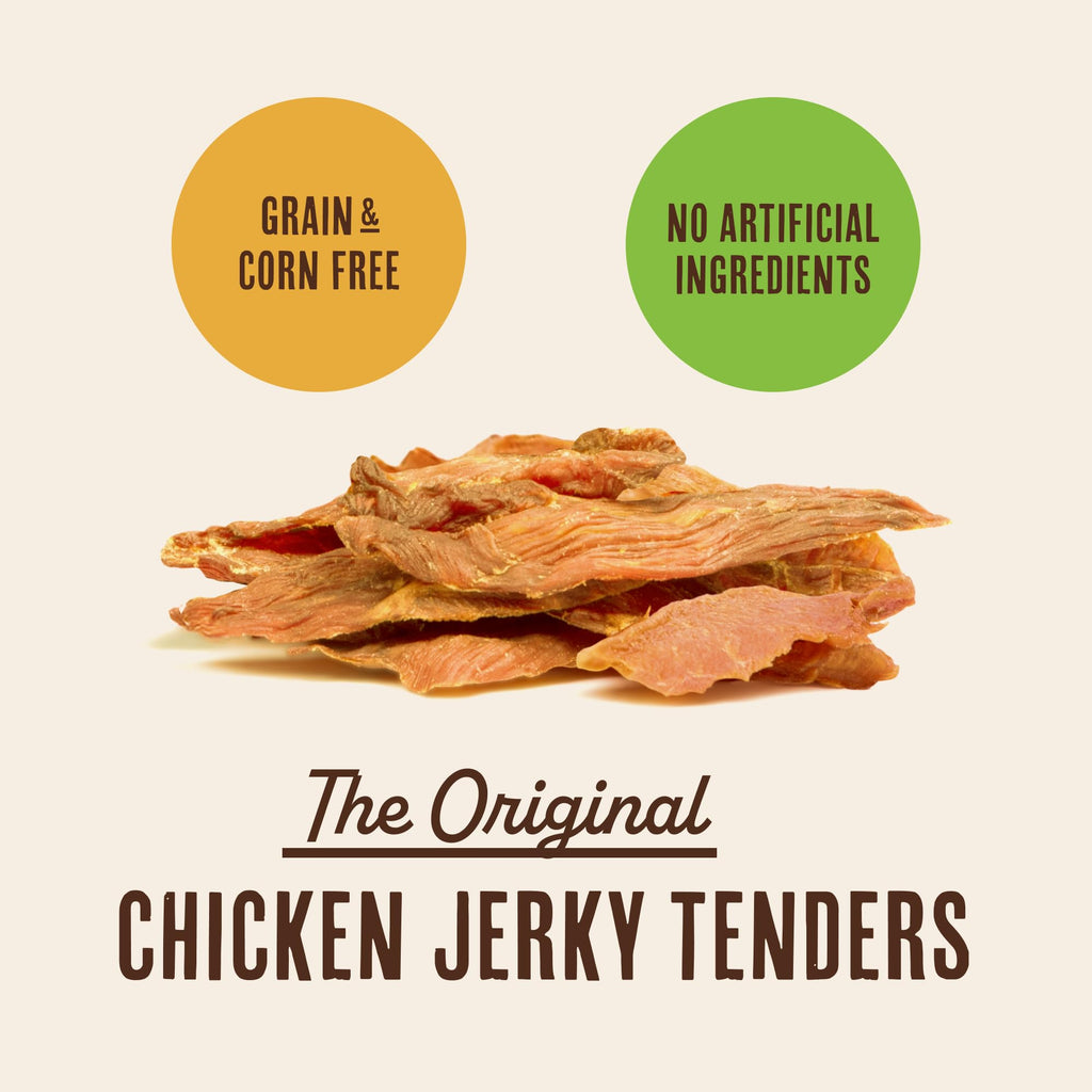 Waggin' Train Chicken Jerky Dog Treats, Made with 100% Real Chicken Breasts, Only Two All-Natural Ingredients, Great High Protein Dog Treat, Easily Digestible for Big or Small Dogs, 30 oz. Pouch