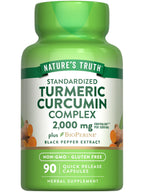 Nature's Truth Turmeric Curcumin Capsules | 90 Count | with 95% Standardized Curcuminoids and Bioperine | Non-GMO and Gluten Free Supplement