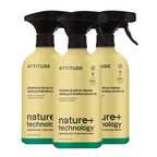 ATTITUDE Window & Mirror Cleaner Spray, Plant-Based Ingredients, EWG Verified, Streak Free, Removes Fingerprints, Dust and Dirt, Lavender & Rosemary, 26 Fl Oz (Pack of 3)