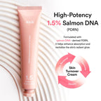 Abib PDRN Intensive Cream 1.5 Tube 2.54 fl oz, Salmon DNA PDRN Hydrating Moisturizer for Dull and Stressed Skin, Skin Turnover and Barrier Care, with Peptides and Hyaluronic Acid, Korean Skincare