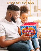 JoyCat Mystery Alphabet Box for Kids 52 PCS Letters Sorting Matching Game Activities Letter Sounds Fine Motor Learning Toys for Preschool Kindergarten Classroom - Easter Basket Stuffers Gifts
