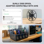 SUNLU PLA Filament 1.75 Bundle, Individually Vacuum Packed, 2kg in Total, 0.25kg per Spool, 8 Pack, Black+Clear+Clear(Red+Green+Blue+Yellow+Purple+Orange)