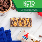 Atkins Chocolate Chip Granola Protein Meal Bar, High Fiber, 17g Protein, 1g Sugar, 3g Net Carbs, Meal Replacement, Keto Friendly, 5 Count