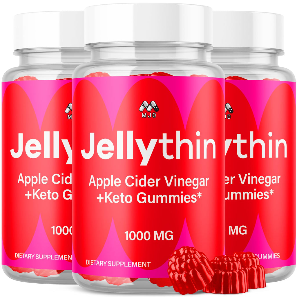 (3 Pack) Jelly Thin Weight Management Gummies, Official Jellythin Gummys with All Natural Ingredients, Advanced Jelly Thin Health and Wellness Support Maximum Strength Multivitamin Blend (180 Gummies)