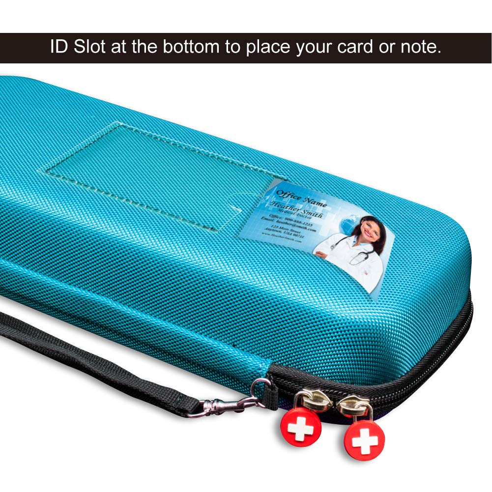 PROHAPI Hard Stethoscope Case, Large Stethoscope Carrying Case with ID Slot, Compatible with 3M Littmann/ADC/Omron/MDF Stethoscope Includes Mesh Pocket for Nurse Accessories (Turquoise)