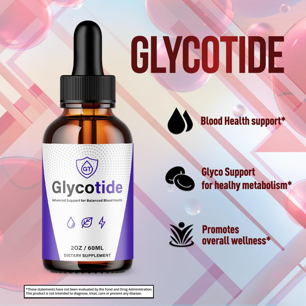 (5 Pack) Glycotide Drops, Official Glycotide Blood Support Drops with All Natural Ingredients, Advanced Health & Wellness Support Formula with Maximum Strength Multivitamin Ingredients (150 Servings)
