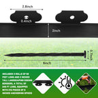 Sintuff 246 ft Garden Landscape Edging 2 Inch Tall Lawn Edging Border with 216 Anchoring Spikes Flexible Straight Top Garden Border Lawn Roll Kit(Black)