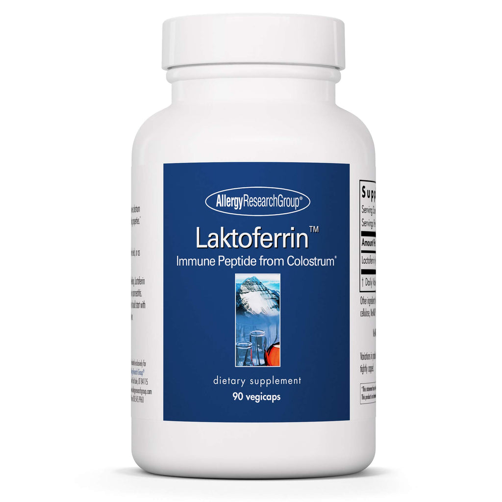 Allergy Research Group ARG Laktoferrin - 350 mg Lactoferrin - Immune System & Gut Health Support - Gluten-Free & Non-GMO - 90 Servings - 90 Capsules