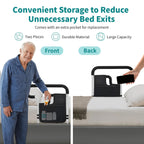 Bed Rails for Elderly Adults Safety, Height and Length Adjustable Bed Assist Rail for Senior, Bedrail with 2 Bag & Strap, Help Get in & Out of Bed, Fit Most Bed, Supports 300 lbs, Tool-Free