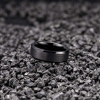 Black Men Tungsten Wedding Band 7mm Size 9