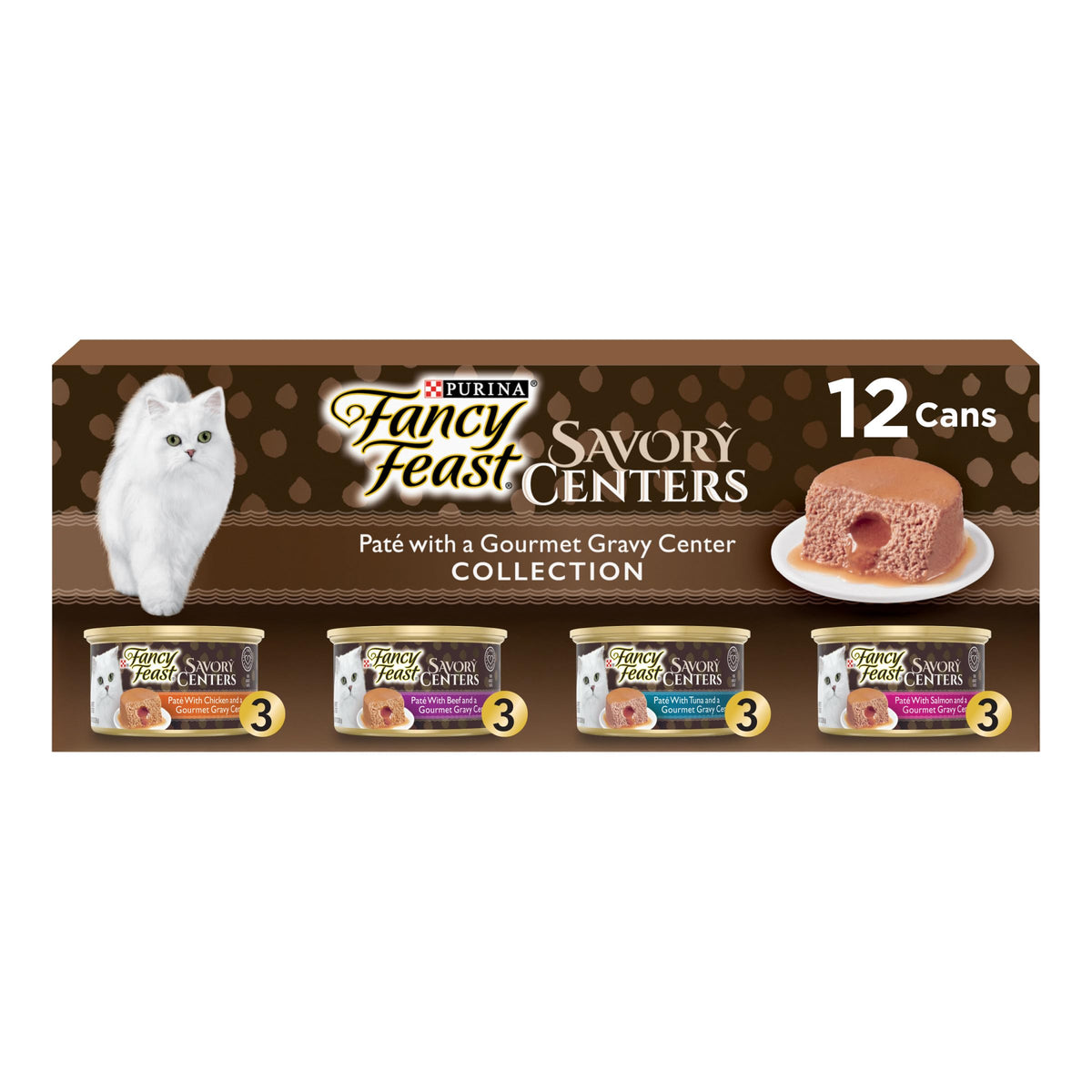 Fancy Feast Purina Savory Centers Wet Cat Food, 3 oz. Cans, 24-Pack