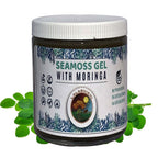 Sea Moss Gel with Moringa and Cinnamon - Organic Sea Moss Gel for Skin and Nail Health, Immune System Support, and Enhanced Energy Level - Essential Vitamin and Mineral Rich Formulation - 16oz.