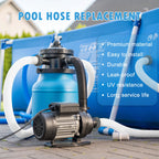 HOMNUTS Pool Hoses for Above Ground 1.5’’ Diameter 16" Long Accessory Swimming Pool Replacement Hose, 2 Pack Filter Pump Hose Compatible with Pump Models