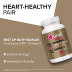 Qunol Plus Ubiquinol Coq10 200mg with Omega 3 250mg Extra Strength Antioxidant (Bovine Version), 90 Count