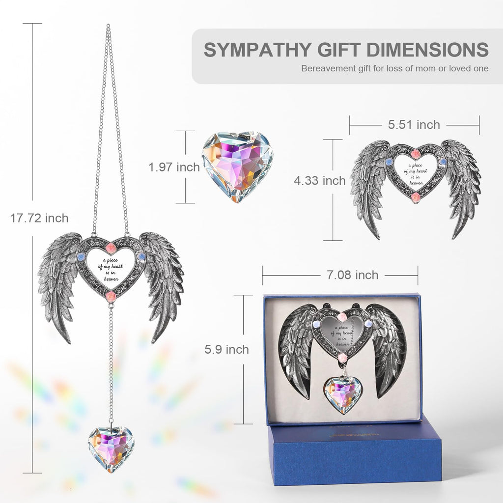 Sympathy Gift for Loss of Loved One,Angel Wing Sun Catcher,Memorial Gifts