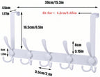 Encozy Over The Door Hooks,Coat Rack for Hanging Clothes Hat Towel (Heavy Duty White 2pcs)