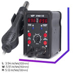WEP 8786D-I SE Hot Air Soldering Iron Station Kit 2-IN-1 for Rework, Desoldering with Lead-Free Solder Wire, 5 Soldering Tips, 3 Hot Air Nozzles,Tweezers, Desoldering Pump