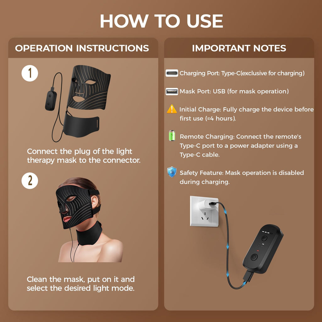 Red Light Therapy for Face,LED Face Mask Light Therapy with Neck Device,103 3-in-1 Light Beads,Remoter Rechargeable,Timing Function,Infrared Red Light Therapy Mask for Home Working Travel Yoga Sleep