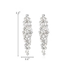 EleQueen Women's Sparkle Clear Crysatl Bridal Earrings bridal for Wedding