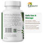 Grenera Organic Moringa Tablets | USDA Organic, 500mg Per Tablet | Uncoated Herbal Supplement, Single Ingredient Moringa Leaf Powder | Lab Tested Quality, Vegan & Kosher Certified | 240 Count