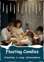 Leejec 20Pcs Floating Candle with Wand Remote, 6/18H Timer, Halloween Decor