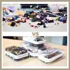 WELPIRT Clear Zipper Pouches, Hard Shell Zipper Case (M+3S)