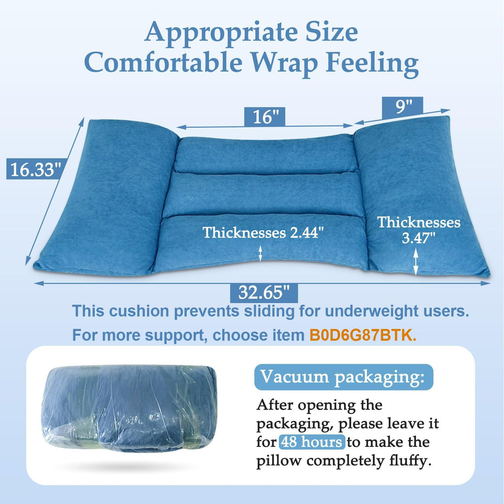 KAVIL Lateral Support for Wheelchair Back Support Cushion for Pressure Relief Folding Pads Improving Better Posture Sitting Assist Wedge for Elderly Disabled Stroke Patients in Recliner Wheelchair