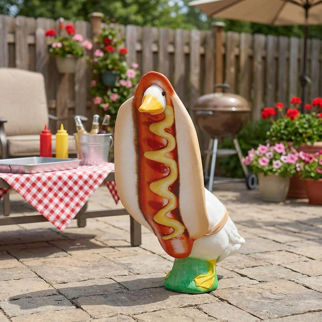 Gaggleville Hot Dog Goose Outfit, Fits Large 23" H Statue, by Fox Valley