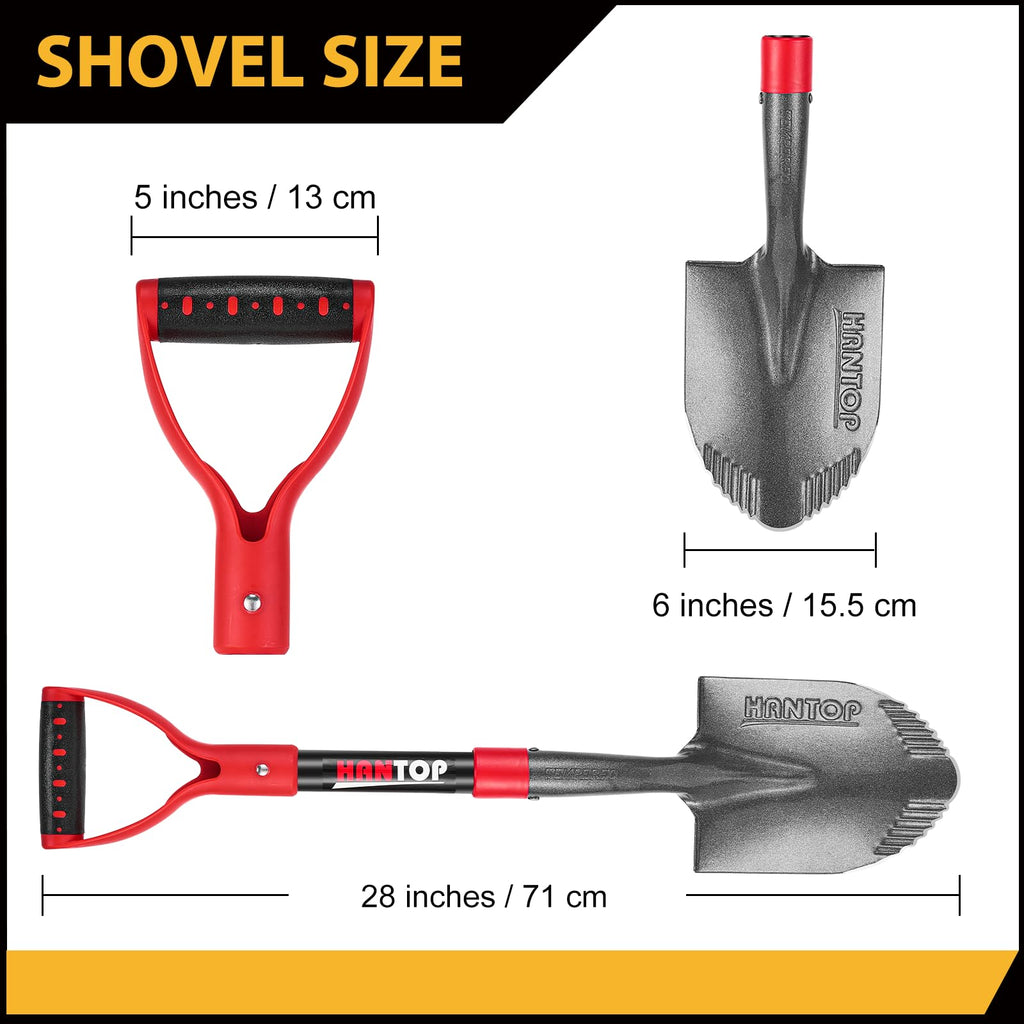HANTOP Sharp Blade Mini Shovel Garden Small Digging Shovels Spade 28 inches