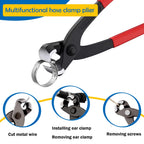 Seept 130Pcs 12-Sizes 304 Stainless Steel Single Ear Hose Clamps with Ear clamp plier 6-36.1mm Crimp Hose Clamps Assortment Kit for Auto/Home Appliance/Pipe/Fuel Line Stepless hose clamp with pincer