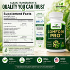 ComfortPro™ Daily Probiotics for Digestive Health | Constipation Relief & Bloating Support for Women & Men | Gut Cleanse with Zinc | Helps Reduce Gas & Promotes Digestive Regularity | Valley Formula