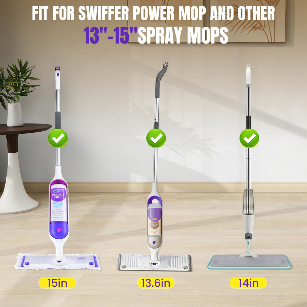 QuikMoprit 40pcs Power Mop Refills Pad, 5X Cleaning Multi-Surface Replacement for Swiffer Power Mop, Wet Pads Refill for Wood Floors & More, Compatible with Swiffer PowerMop Pads & Mopping Refills