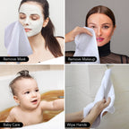 SINLAND Microfiber Facial Cloths Fast Drying Washcloth 12inch x 12inch White 10 pack