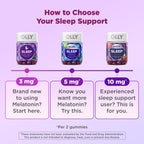 OLLY Sleep Gummy, Sleep Support Supplement,* 3 mg Melatonin, L-Theanine, Chamomile and Lemon Balm Extracts, Blackberry Zen Flavor, 35 Day Supply - 70 Count