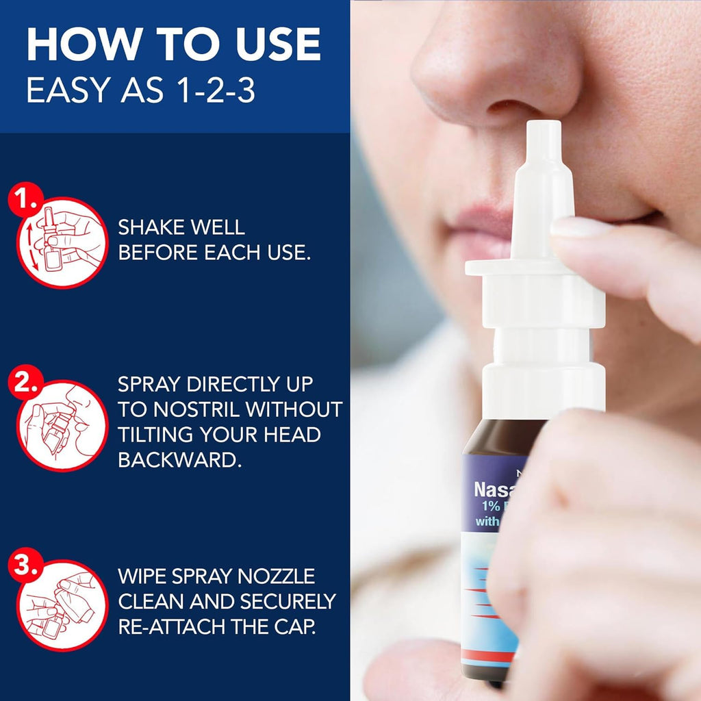 NOVEHA Nasal Spray- 1% Povidone-Iodine Spray, with Xylitol, Vitamin D3, Aloe-Vera - Nasal Cleanser (3 Pack)