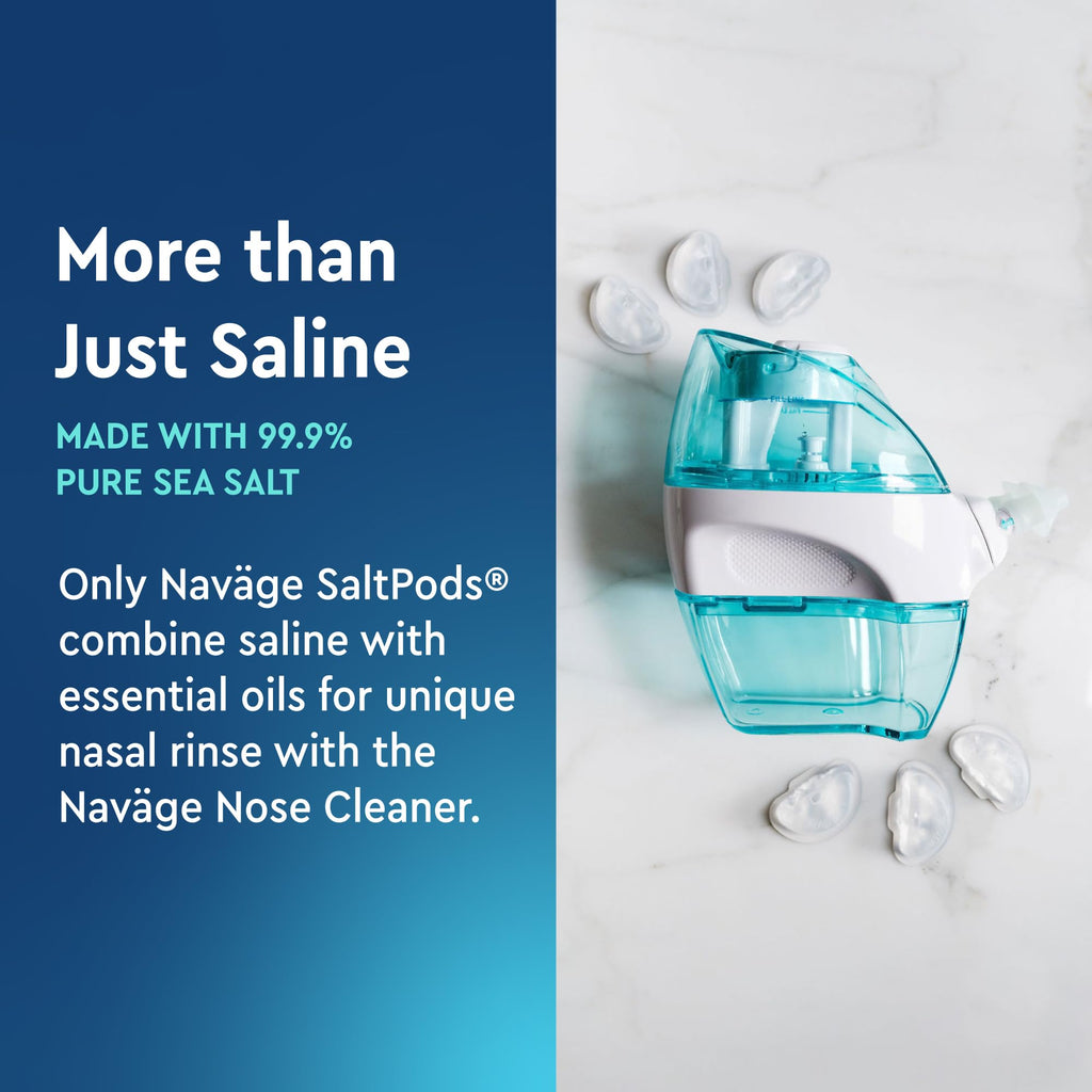 Navage® Salt Pods Refills Daytime & Nighttime 3 30-Packs (45 Each Variety) - Morning & Night Congestion Relief, Designed for the Nose Cleaner, Sinus Rinse for Better Breathing Around The Clock