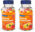 Amazon Basic Care Chewy Bites Chewable Antacid Tablets for Ultra Strength Heartburn Relief, Assorted Fruit, 90 Count (Pack of 2)