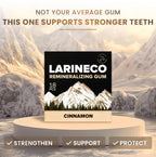 Larineco Remineralizing Gum with Nano Hydroxyapatite & Xylitol – Sugar-Free Xylitol Gum – Plastic-Free, Dye-Free, Aspartame-Free – Natural Base – 36 Pieces, Cinnamon