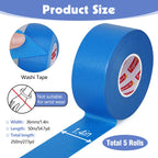5 Rolls Painters Tape 1.5Inch Wide Blue Painters Tape for Wall Painting