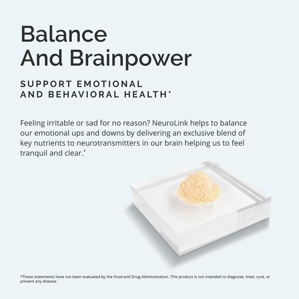 BRAINMD Dr Amen NeuroLink Powder - 114g - Supports Memory, Focus & Concentration - Gluten Free - 30 Servings