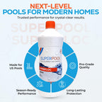 Superpool Swimming Pool Flocculant – Flock Pool Treatment for Cloudy Pool Water, Helps Clarify Water in Pools, Spas, Hot Tubs & Jacuzzis – Liquid Superfloc for Pool - 1 Quart