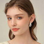 Gacimy Silver Teardrop Earrings for Women, 32MM Chunky Drop Earrings