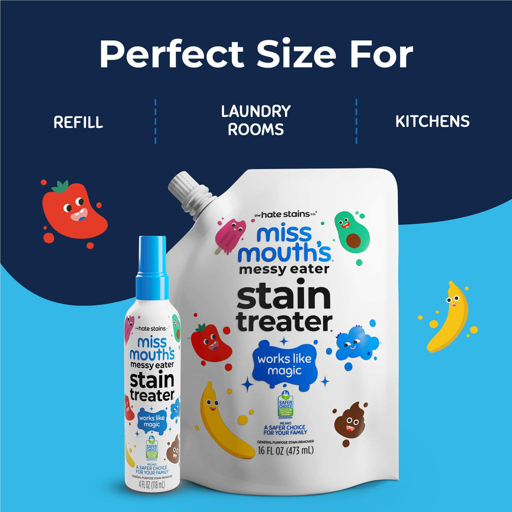 Miss Mouth's Messy Eater Refill, Laundry Stain Remover, 16 Oz Pouch