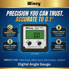 Wixey Digital Angle Gauge | Digital Angle Finder for Table Saw & Miter Saw (Magnetic) – Precision Bevel & Compound Angle Measuring Tool for Woodworking with Backlight